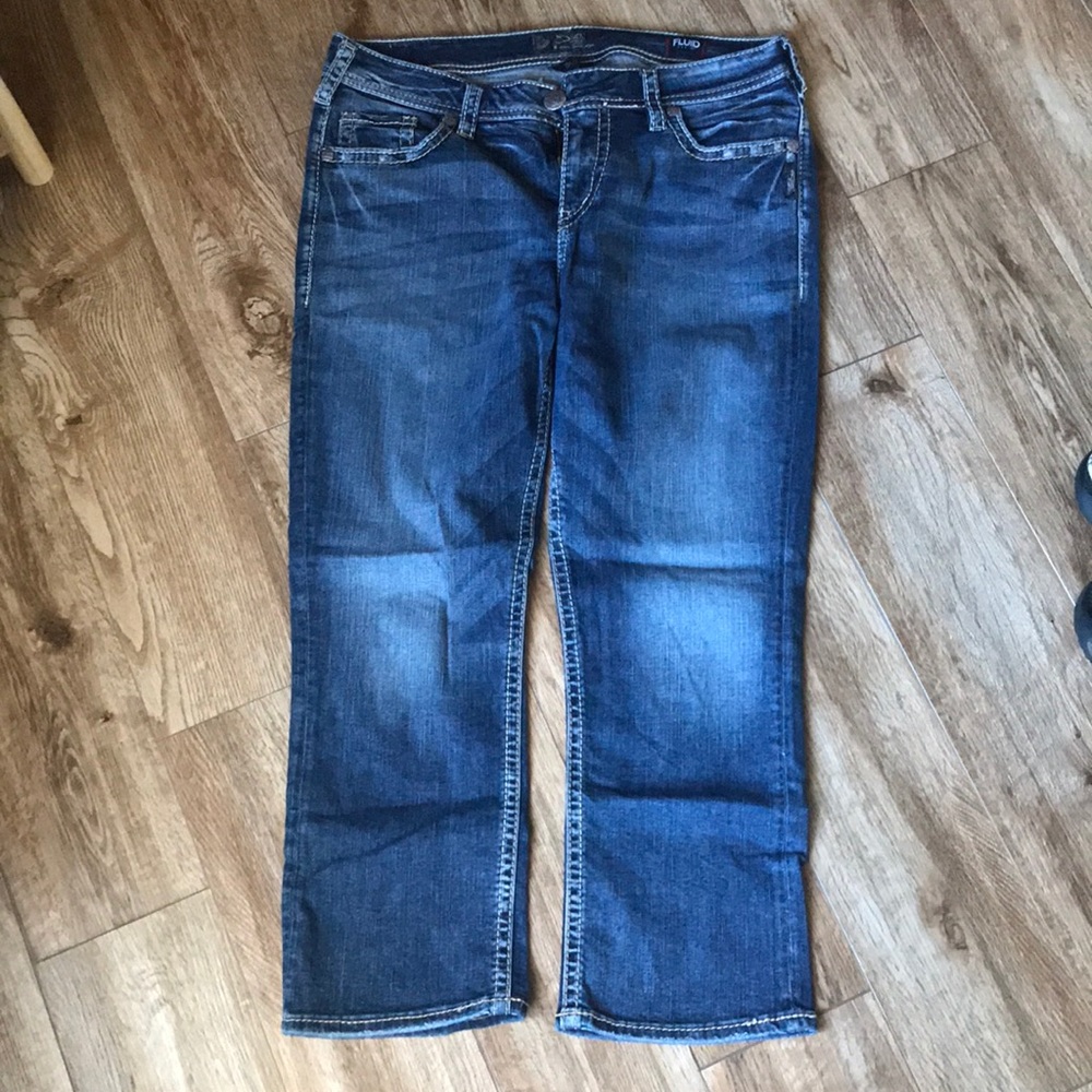 Silver Capri Jeans